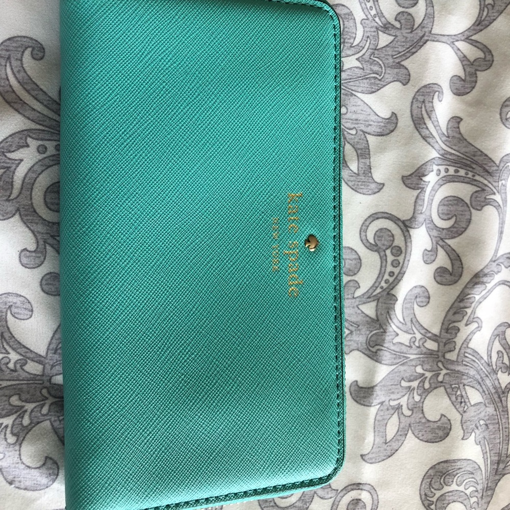 Kate Spade New York sky blue color leather wallet